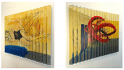 ROBERT KABAS, Nice shape "3D - Bild, from right to left", 2009, 100 x 150 x 6 cm, steel sheet, bent and painted with acrylic paint