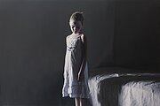 Gottfried Helnwein, The Murmur of the Innocents 84, 2023, 180 x 270 cm, mixed media - oil and acrylic on canvas