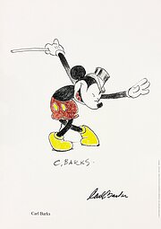 Carl Barks, Micky Mouse, signed and numbered, Edition of 999, 1994, 48 x 34 cm, original colour lithography