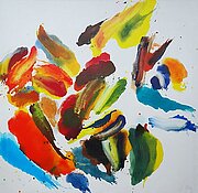 Example PURCHASE: Paintings by Wolfgang Hollegha - We buy high-quality original paintings!